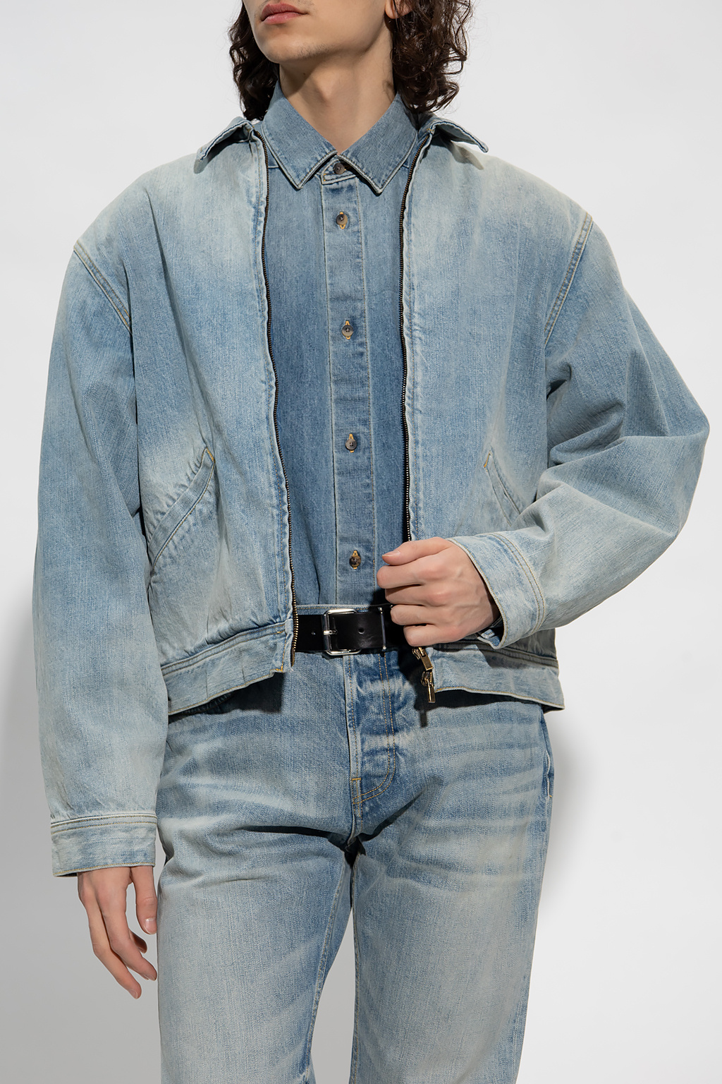 Denim track clearance jacket